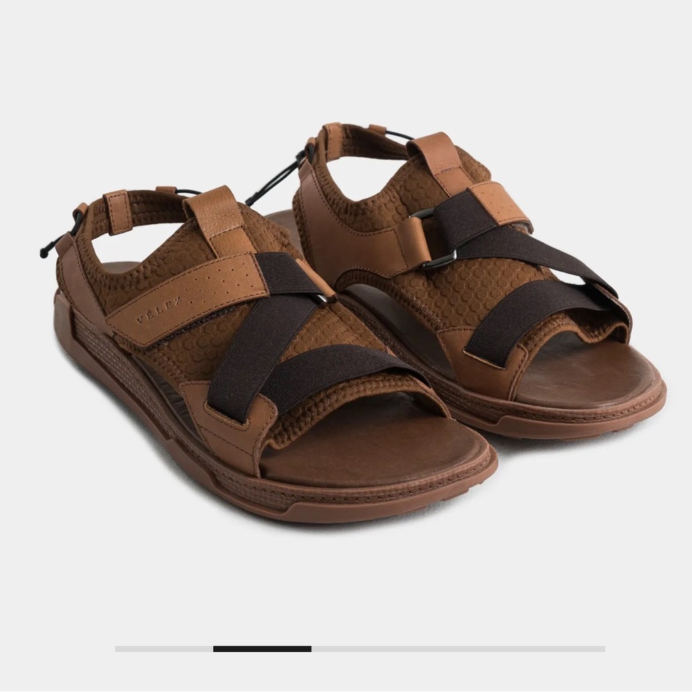 Velez Brown and Black Sandals for men size 43 made in Colombia